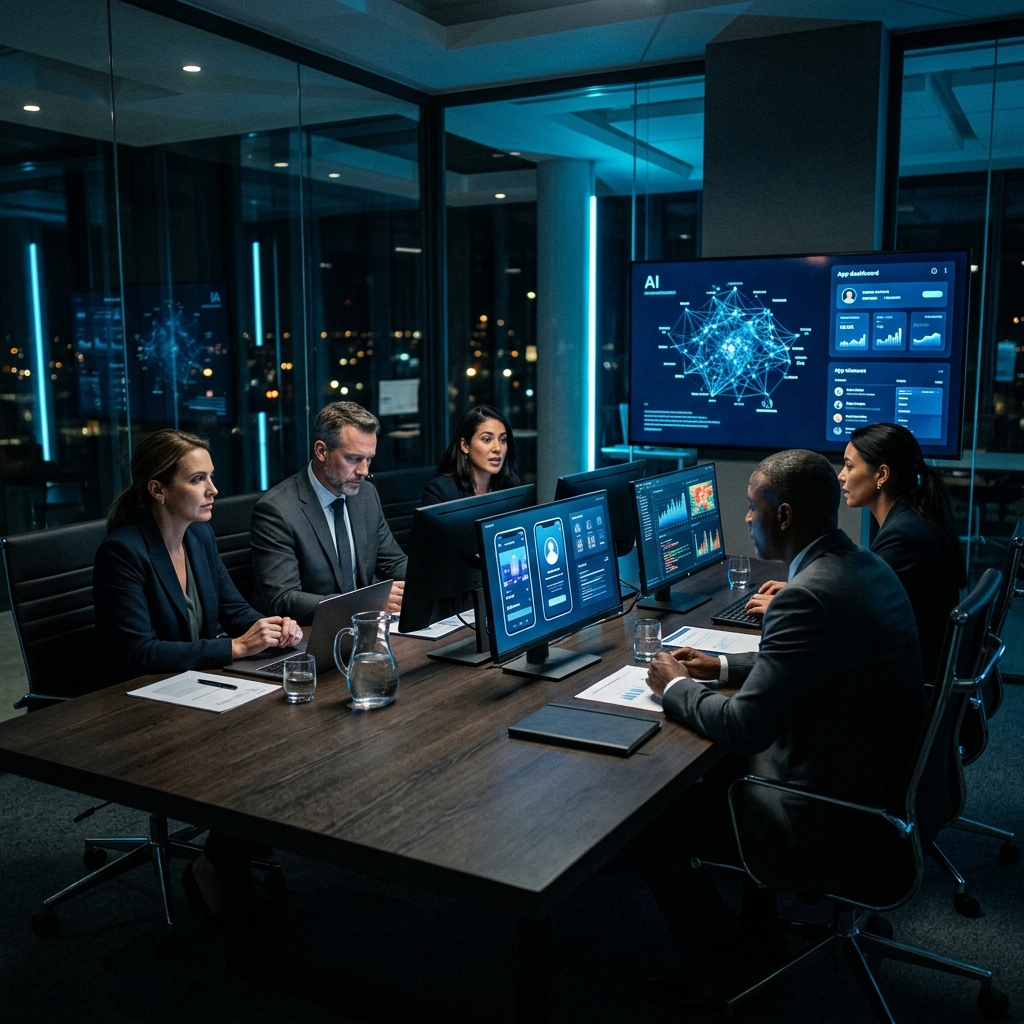 Executive AI mobile consulting strategy session